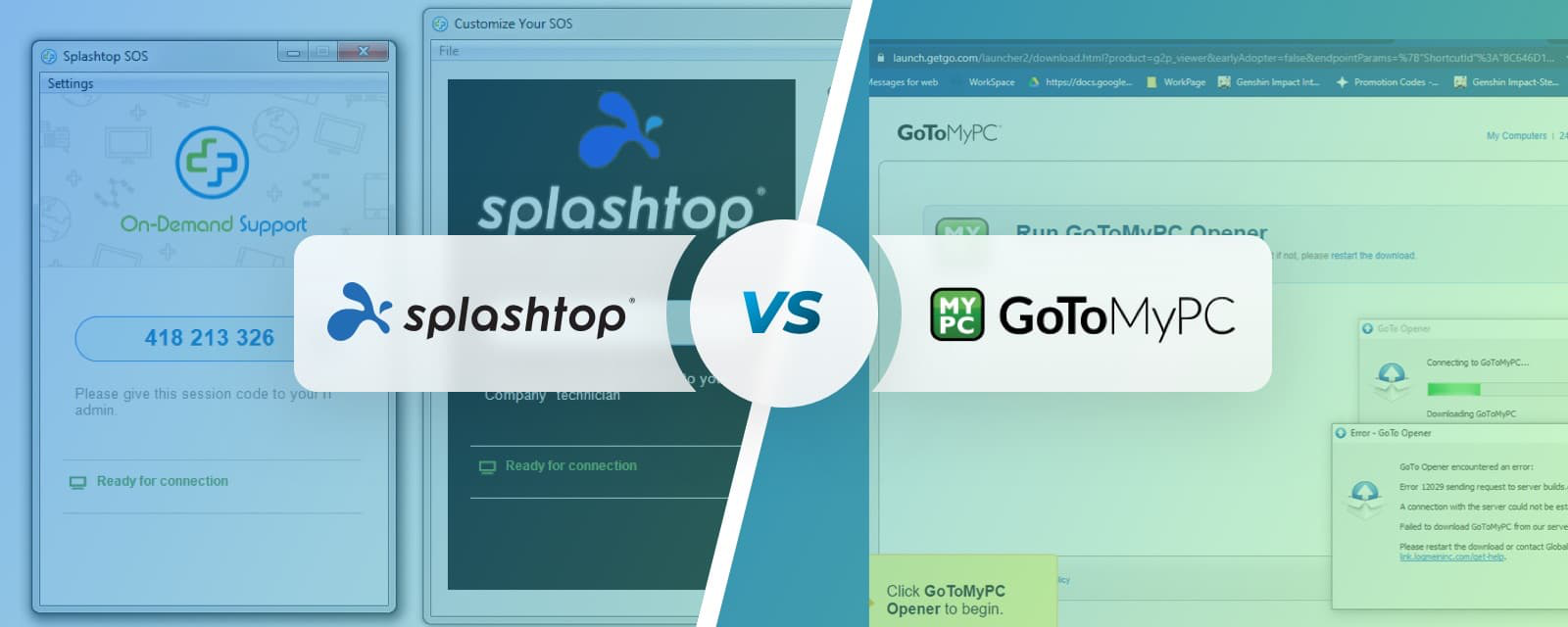 SplashTop vs GoToMyPC Comparison
