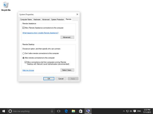 How to enable remote connections to your Windows 10 machine. How to enable remote connections to your Windows 10 machine.