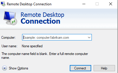 remote desktop connection