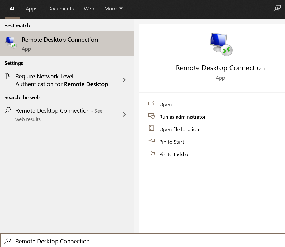 Remotedesktop-Verbindung öffnen