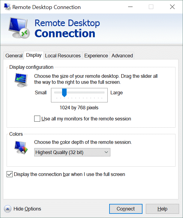 Remote Desktop Connection