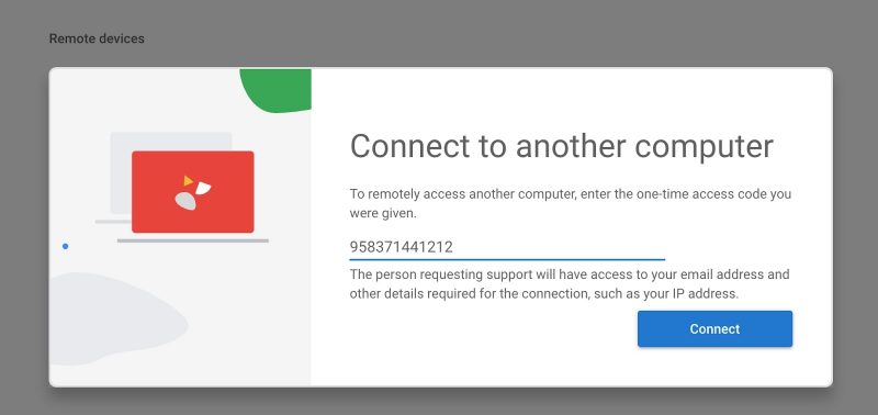 Google Meet remote access