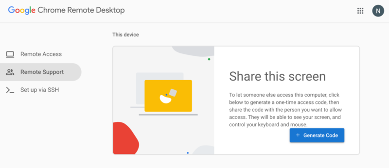 Chrome Remote Desktop Interface on iOS