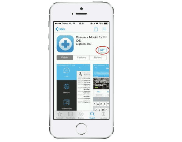 LogMeIn Rescue Application to remote iOS assist