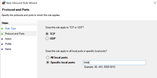 rdp port firewall