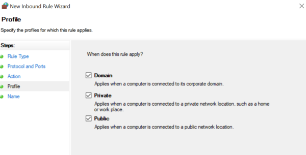 profile firewall