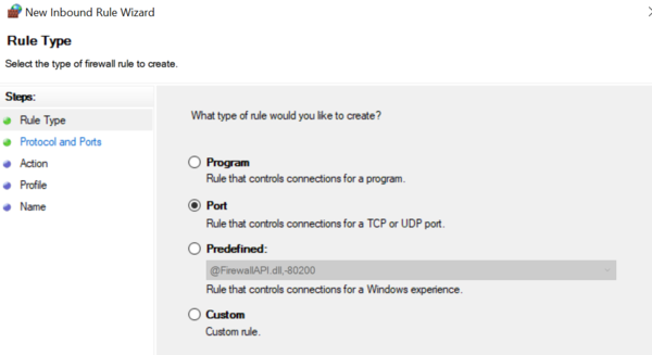 firewall rule type