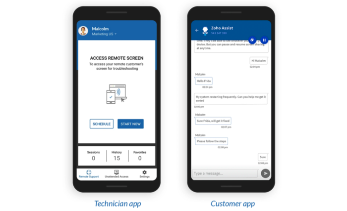 ZohoAssist for iOS devices