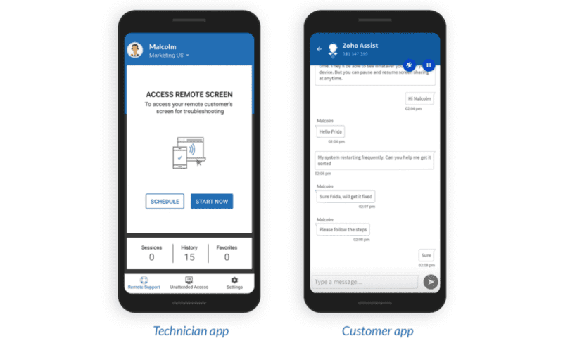 ZohoAssist for iOS devices support