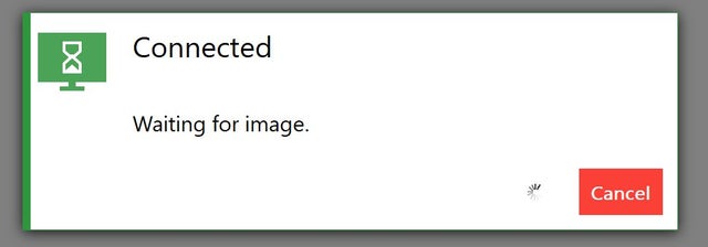 waiting for image: connected