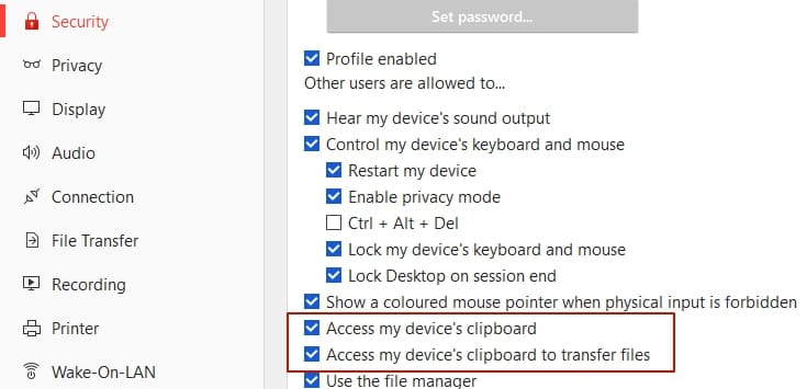 Anydesk-Tastatureinstellung