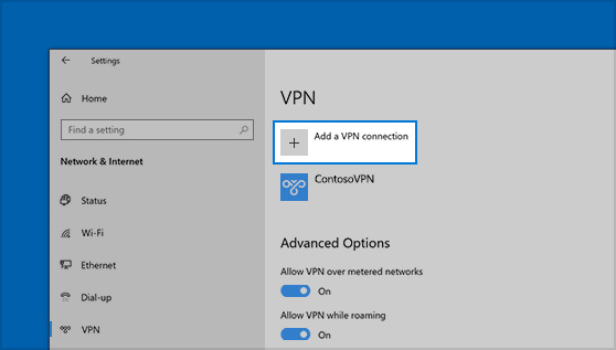 VPN 연결을 추가하십시오