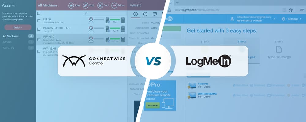 ConnectWise Control vs LogMeIn ConnectWise Control vs LogMeIn