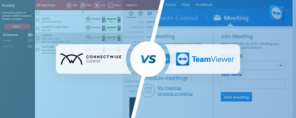ConnectWise Control vs TeamViewer ConnectWise Control vs TeamViewer