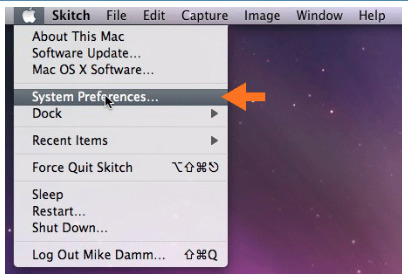 Open Apple menu System Preferences