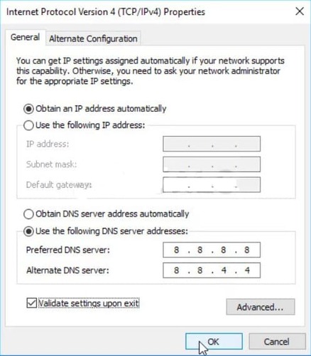 Change DNS Address