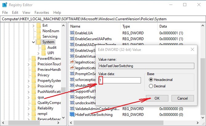 Hide Fast User Switching Hide Fast User Switching