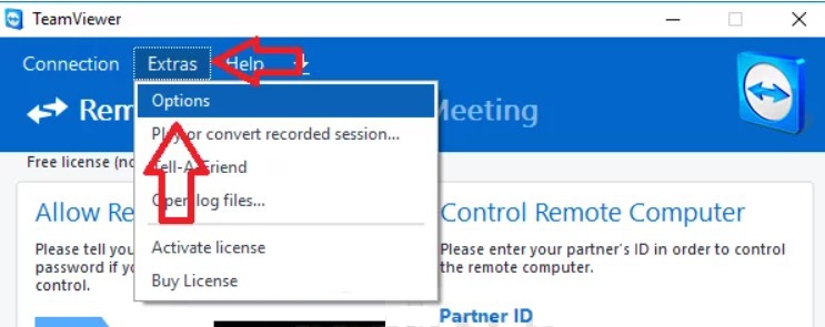 TeamViewer user interface option