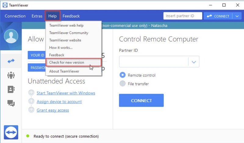 Update TeamViewer Update TeamViewer