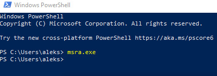 Launch Remote Assist via Windows PowerShell