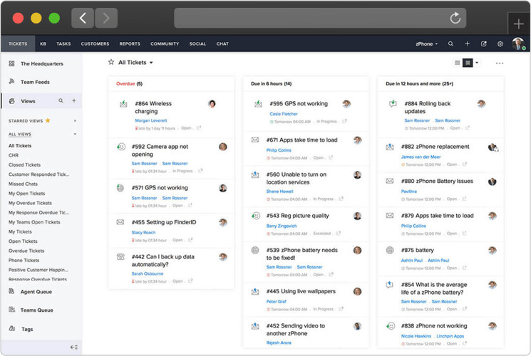 Zoho ticketing software
