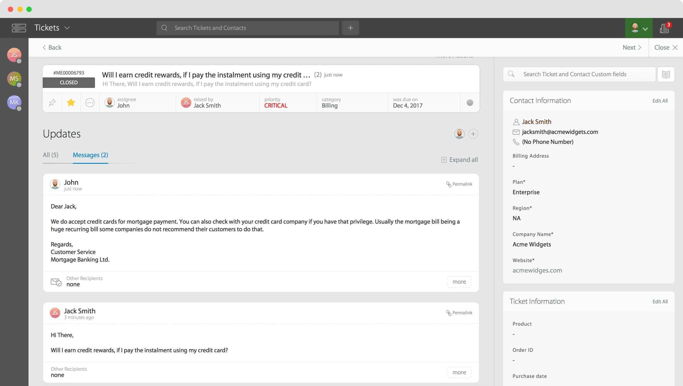 email ticketing software