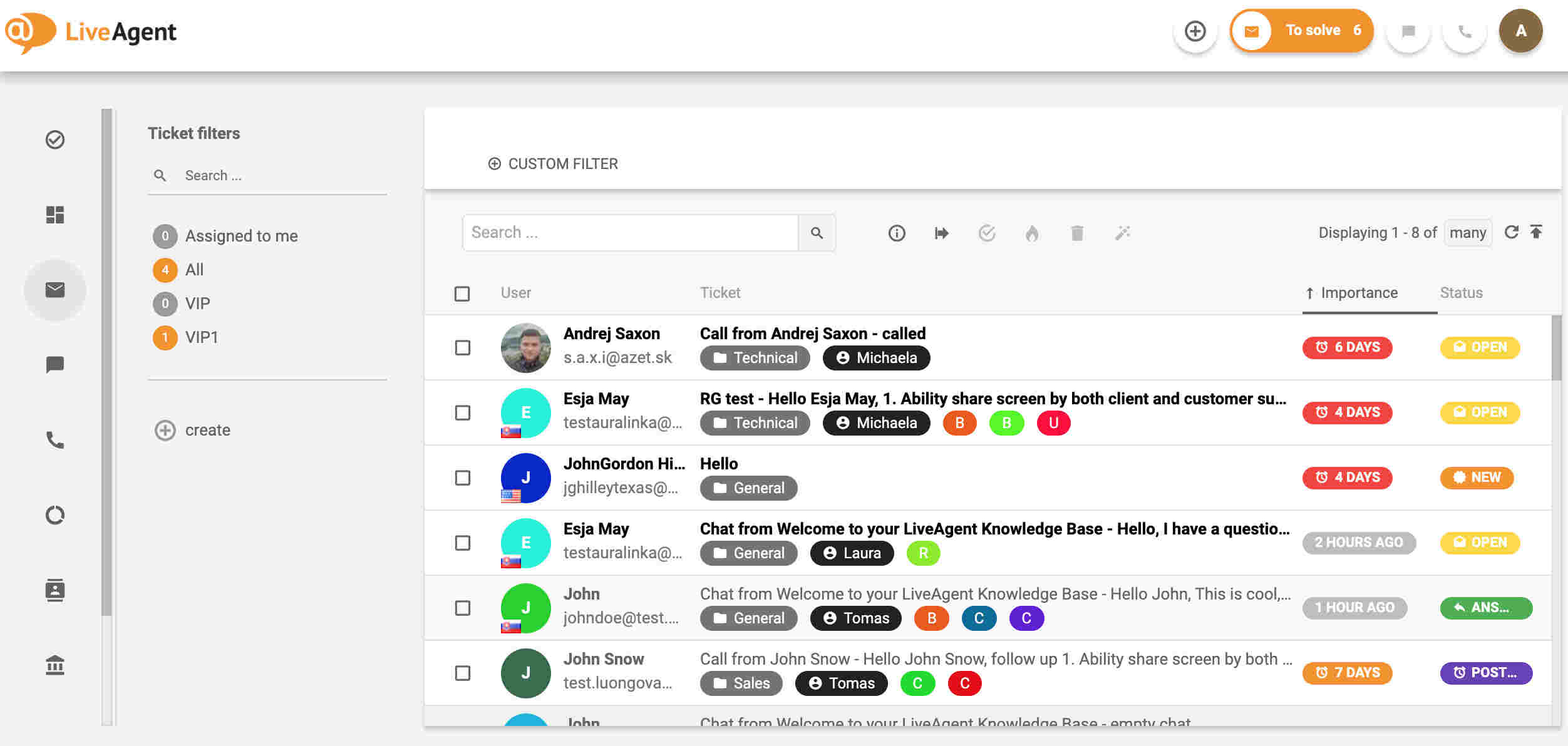 Live agent for customer support top help desk software