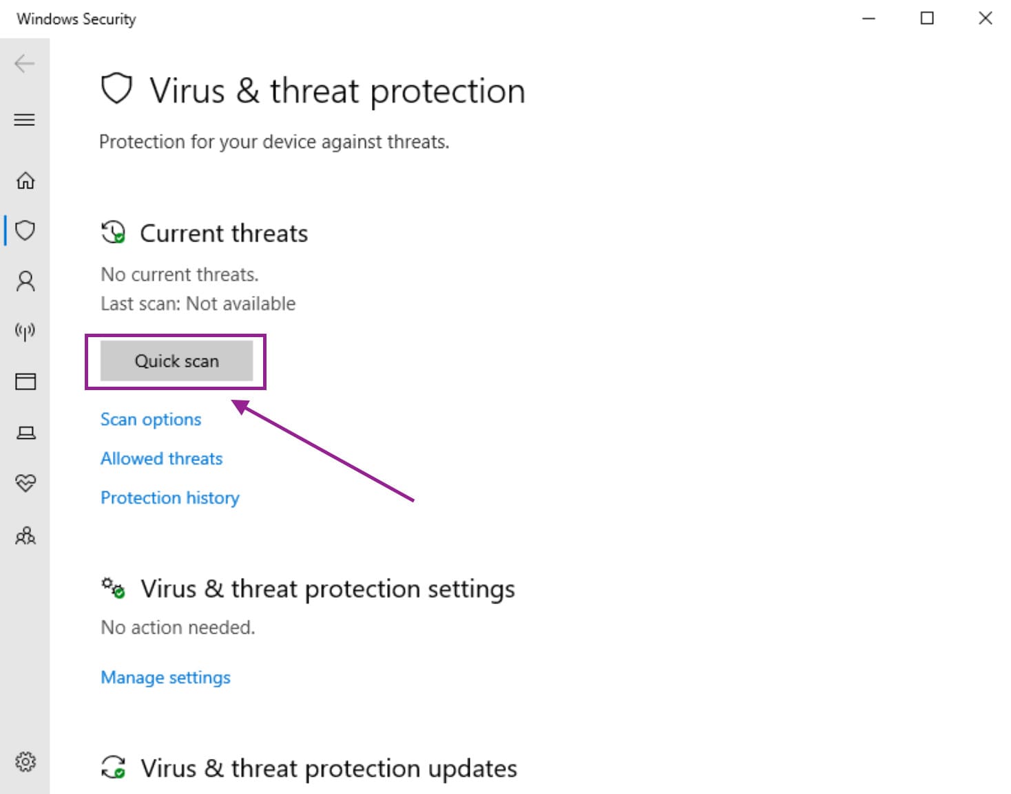 Virus and threat protection