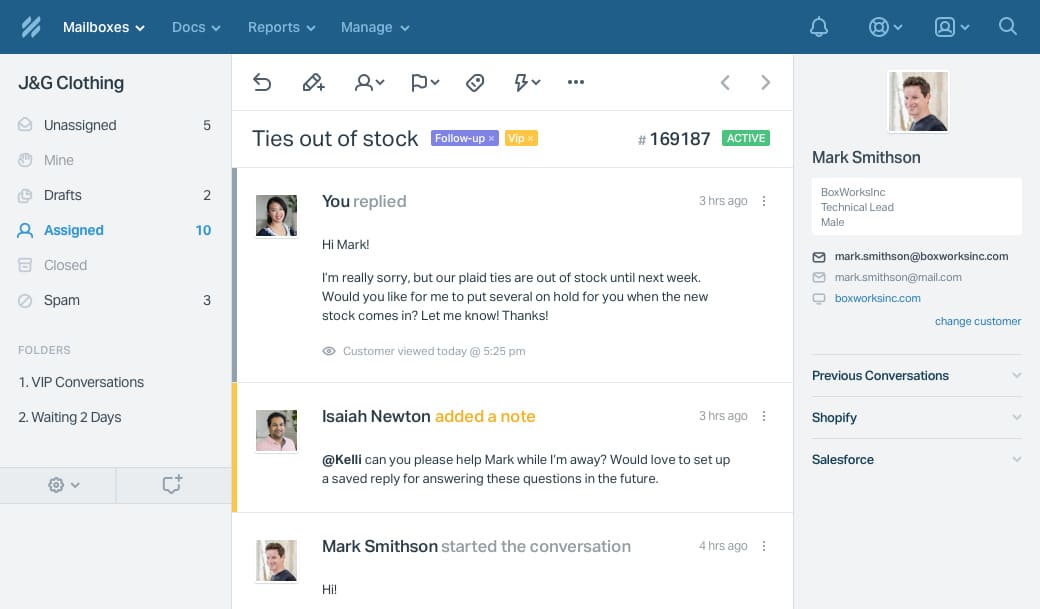Help Scout Best help desk for teams primarily offering email support