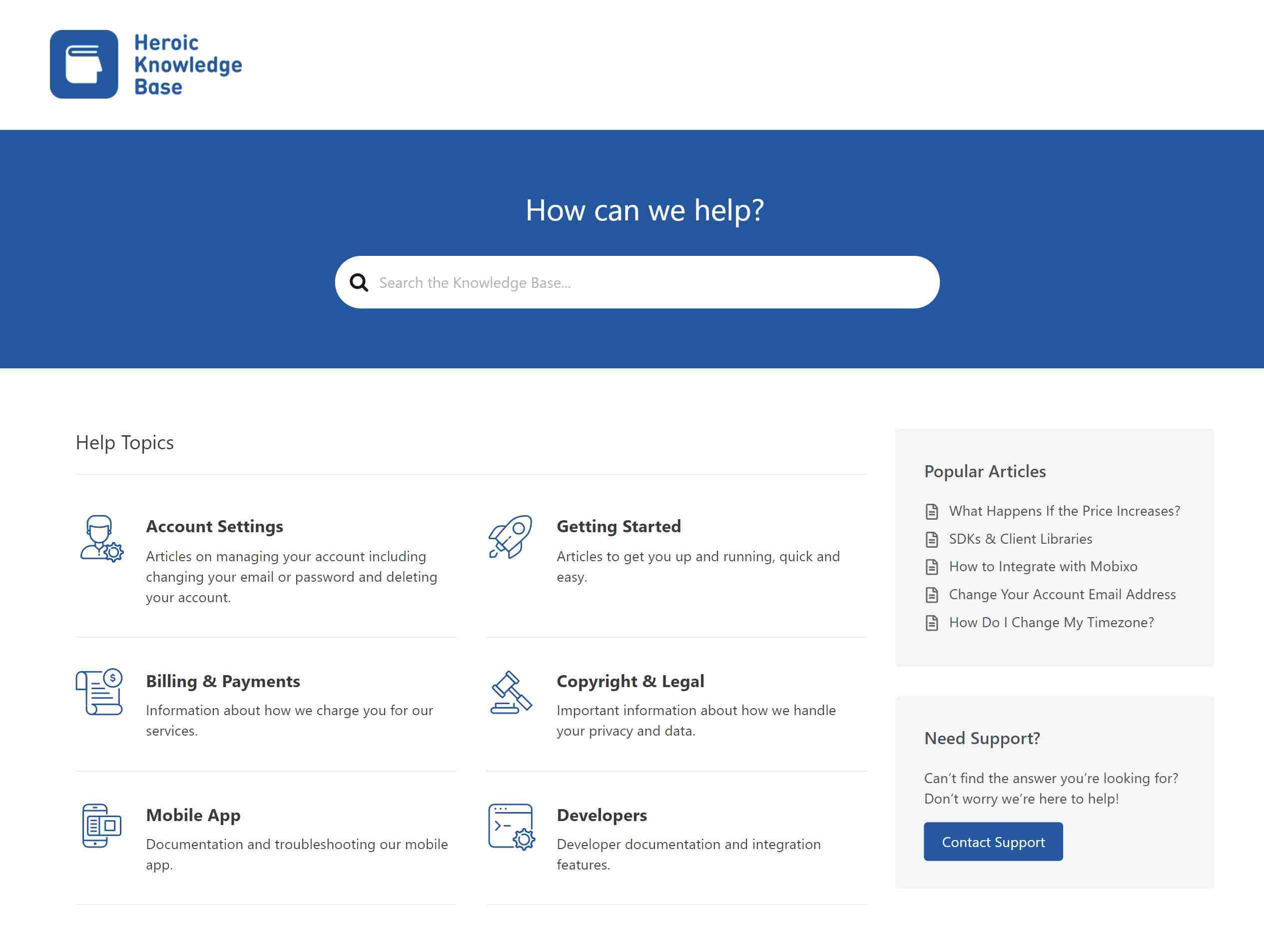 Heroic Heroic Knowledge Base software