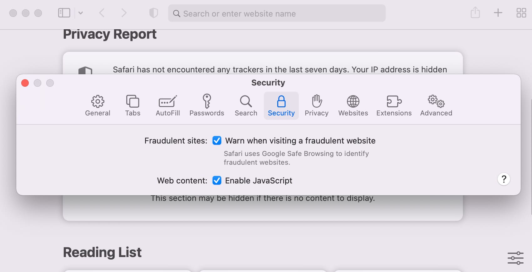 tech support scams Safari