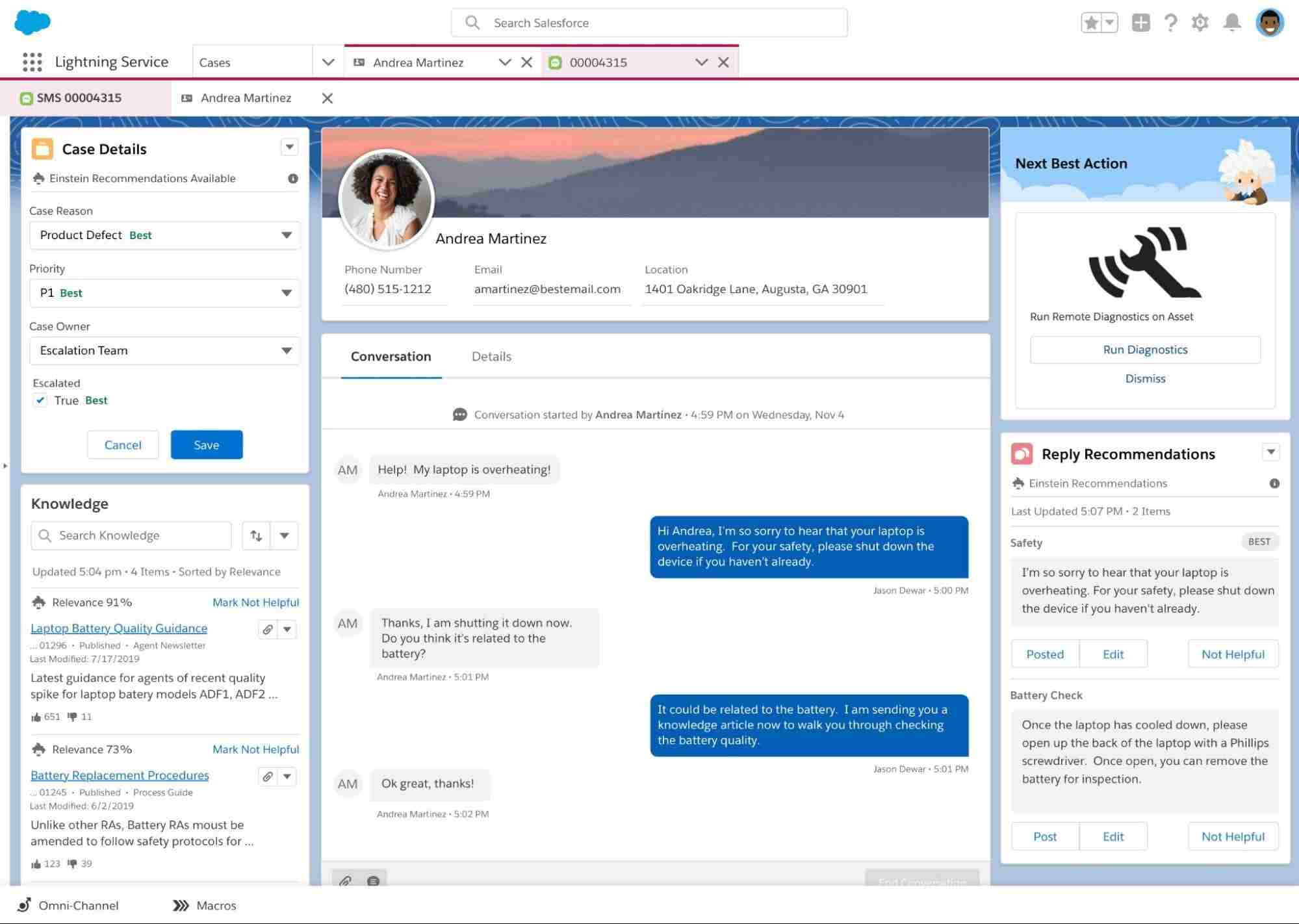 Salesforce Service desk tool