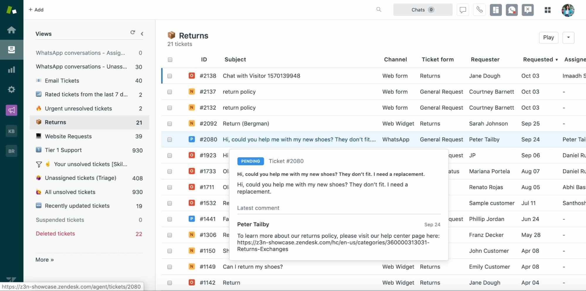 Zendesk Zendesk SaaS help desk tool