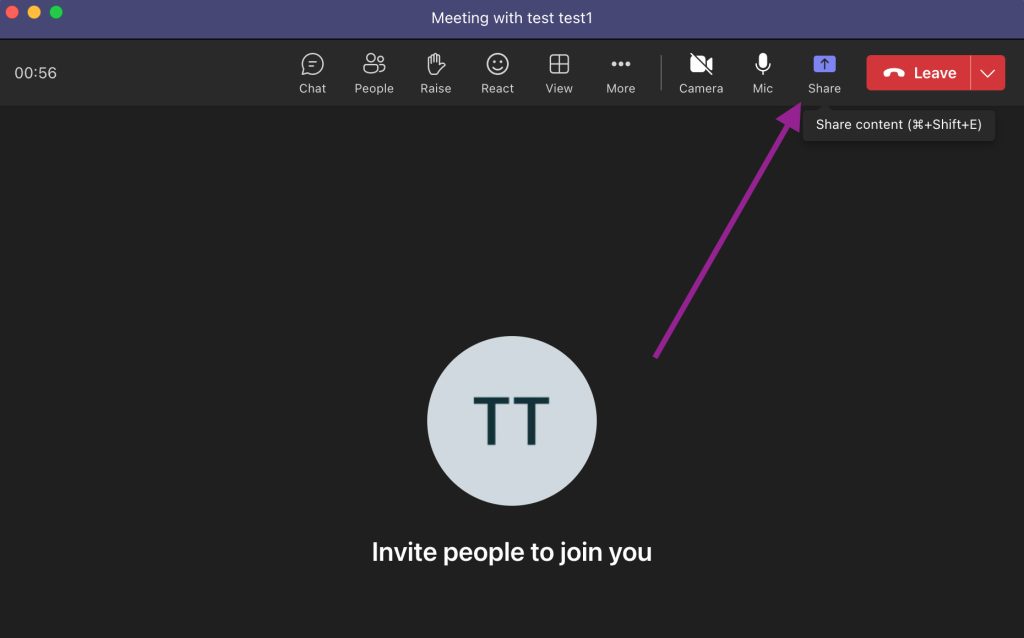 ms teams screen share control