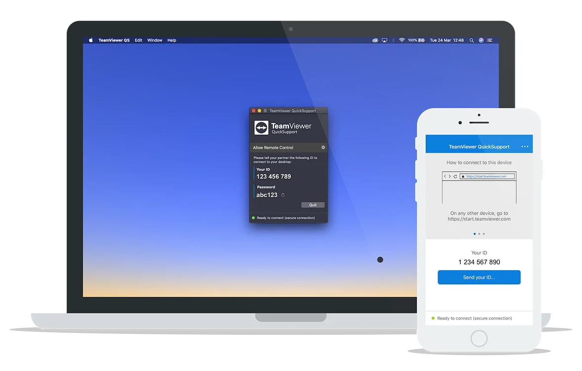 TeamViewer QuickSupport for remote access
