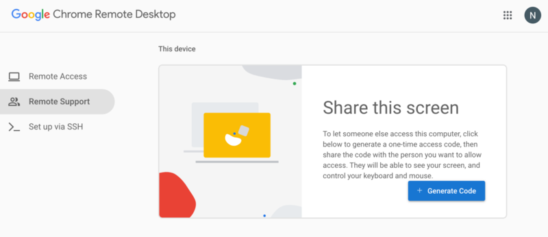 Chrome Remote Desktop