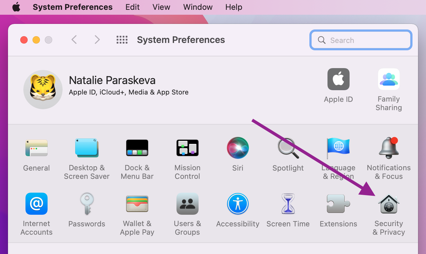 system preferences on mac