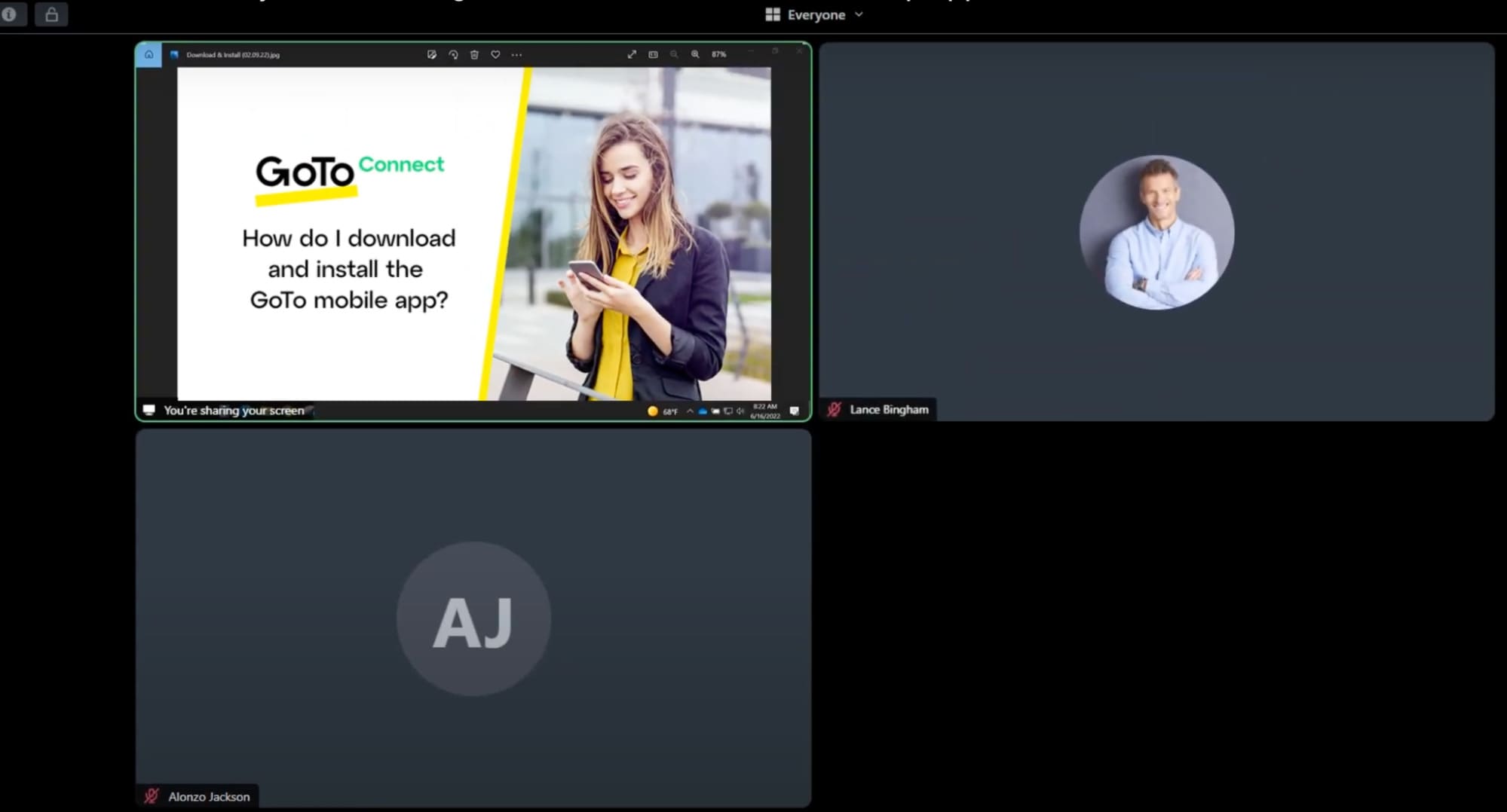 GoTo meeting screen share software