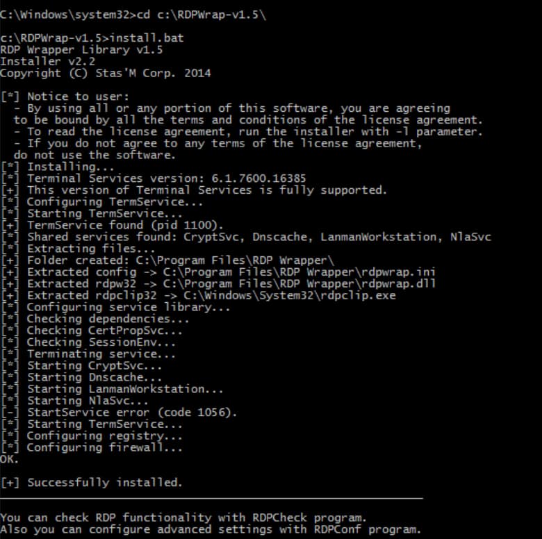 install rdp wrapper