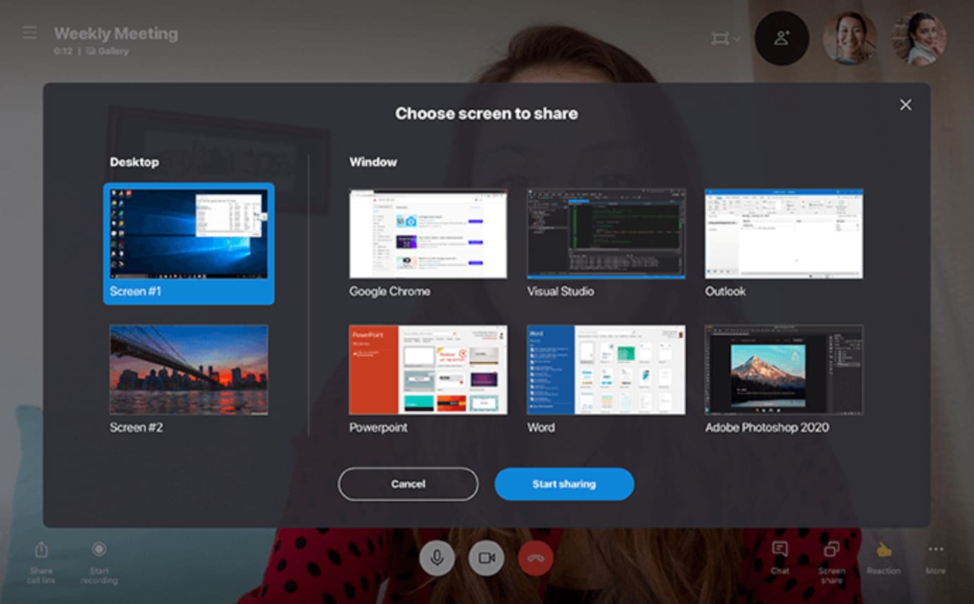 Skype screen share software