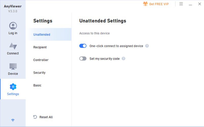 AnyViewer Settings AnyViewer Settings