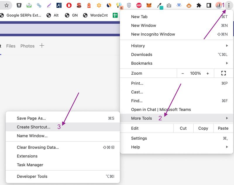 Microsoft Teams in Chrome Browser
