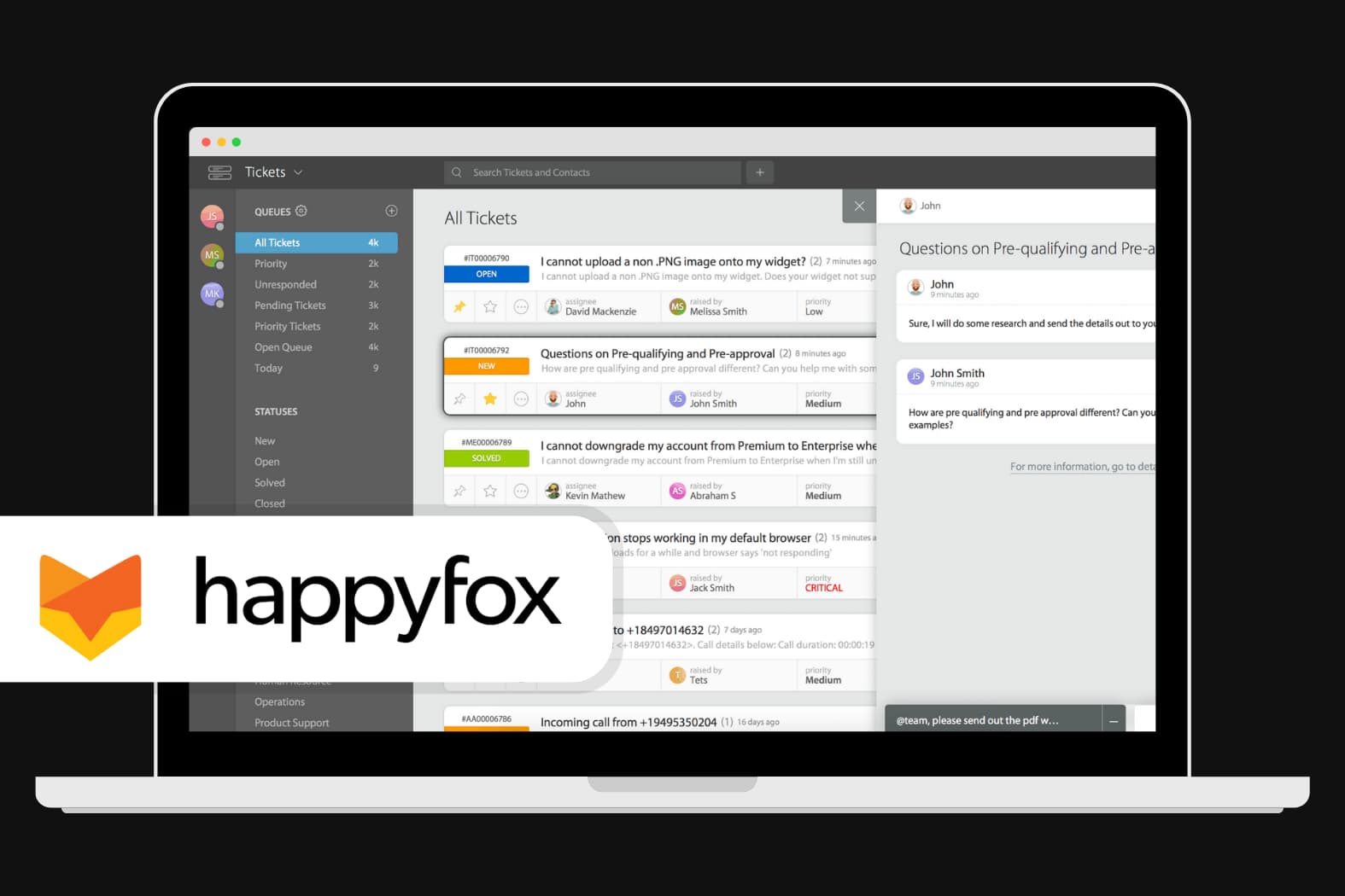HappyFox Help Desk option for small business