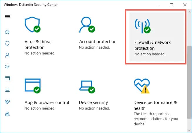 Windows Firewall Settings