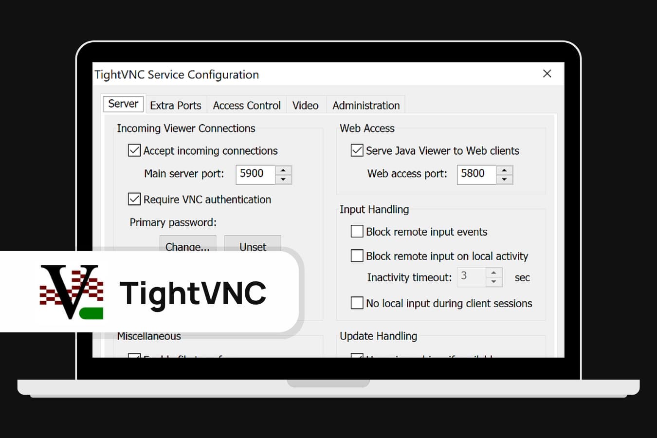TightVNC open source remote desktop software