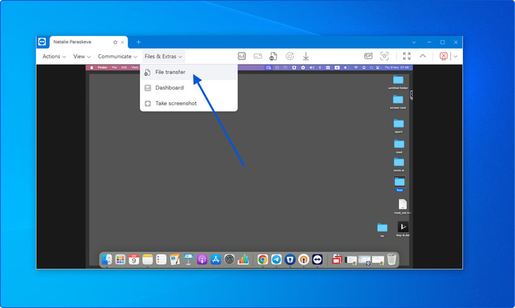 How to transfer files with TeamViewer on Windows