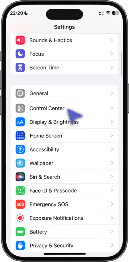 How to add Apple TV Remote to the iPhone Control Center