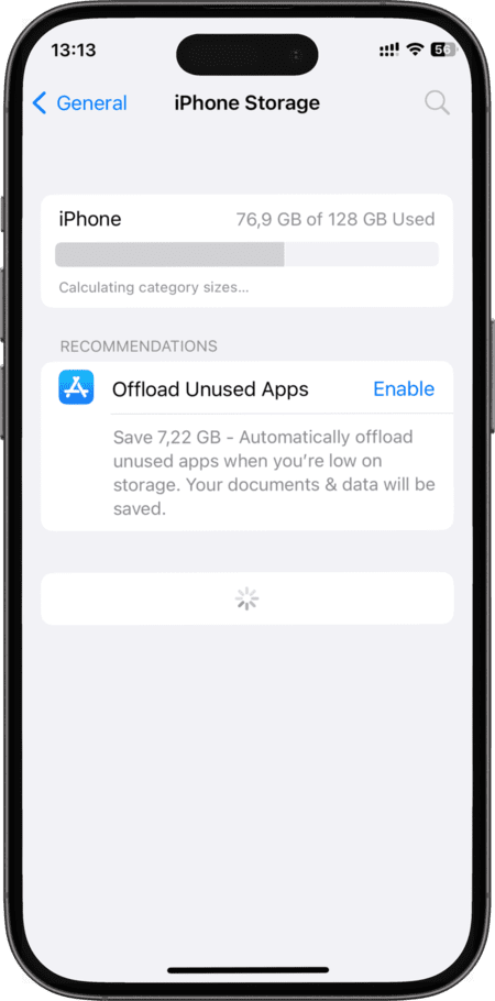 Offload App on iPhone