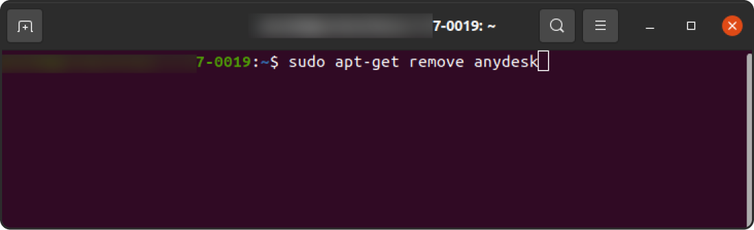 Deleting AnyDesk in Linux command terminal