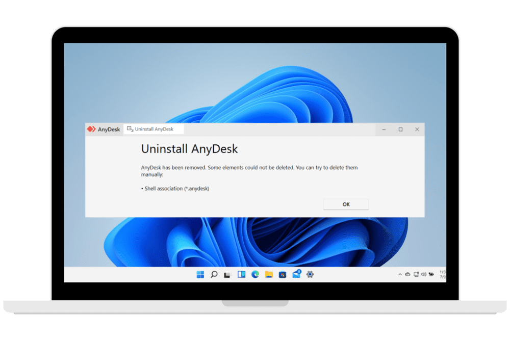 AnyDesk Uninstall Prompt